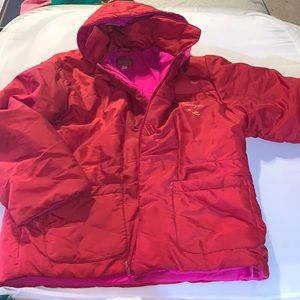 Kenzo designer red coat 8 detachable hood